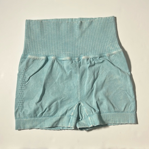 FP Movement Free People Good Karma Running Shorts Washed Blue XS/S NWOT - Picture 2 of 5